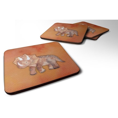 Triceratops Watercolor Foam Coasters - Set Of 4